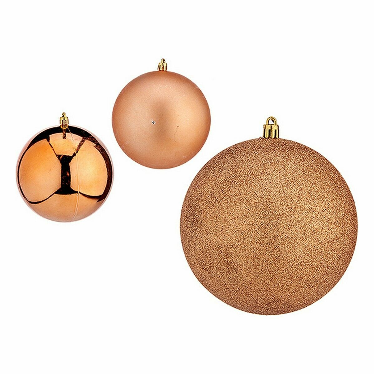 Weihnachtskugeln-Set Krist+ Kupfer Kunststoff (6 Stück)